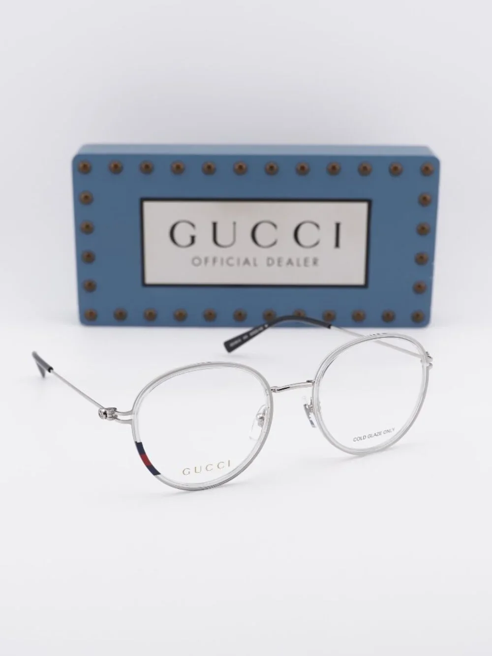 Gucci GG1851O 003 Square Eyeglasses 50mm - Grey / Silver